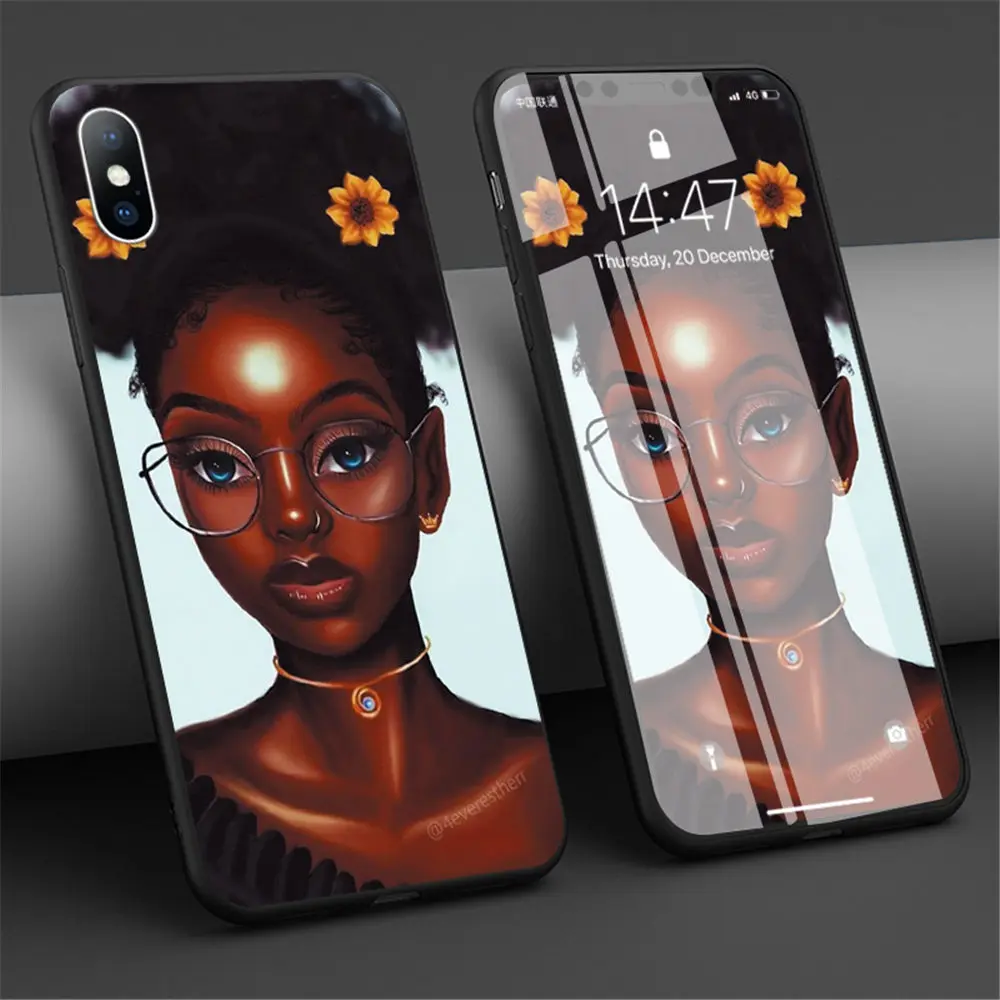 Ottwn Black beauty Girl Hair силиконовый чехол для телефона для iPhone 11 Pro 6 6S 7 8 Plus XR XS Max 5 SE Мягкий чехол из ТПУ для iPhone X