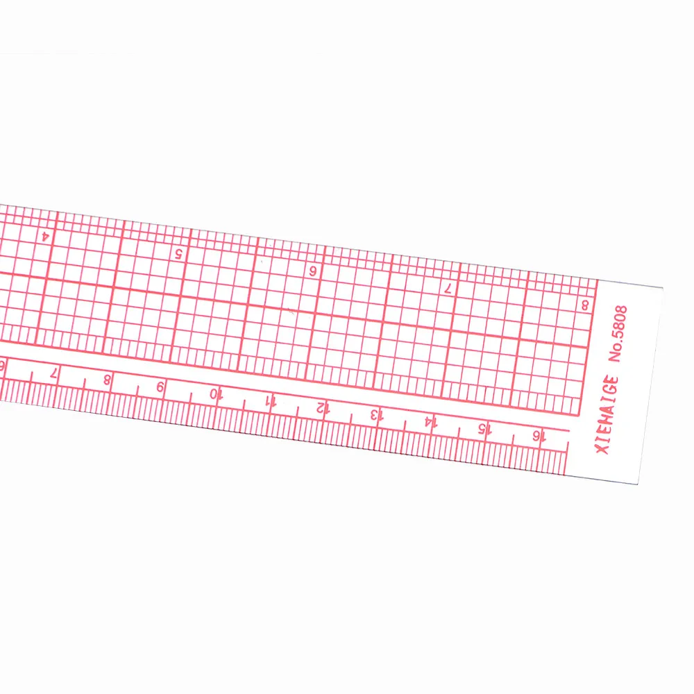 Tailor Drawing Craft Tool L-shape Ruler Sewing Square Curve Ruler Plastic Gauge.