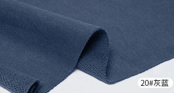 Хлопковая махровая зимняя ткань для толстовки с капюшоном, плотная ткань, вес 50*185 см/шт K302530 - Цвет: dark blue