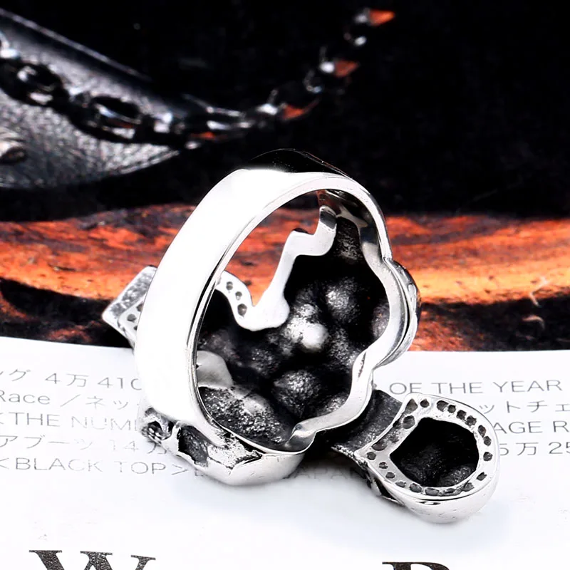 Beier new store 316L Stainless Steel ring Fashion Cross Skull Men's Ring High-quality jewelry LLBR8-558R