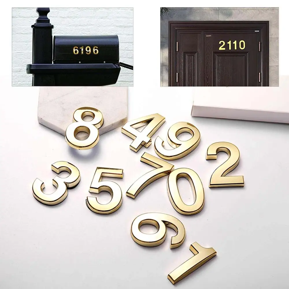 

10 packs of mailbox number 0-9, 2 inches high, the number can be freely matched, address number sticker apartment office family