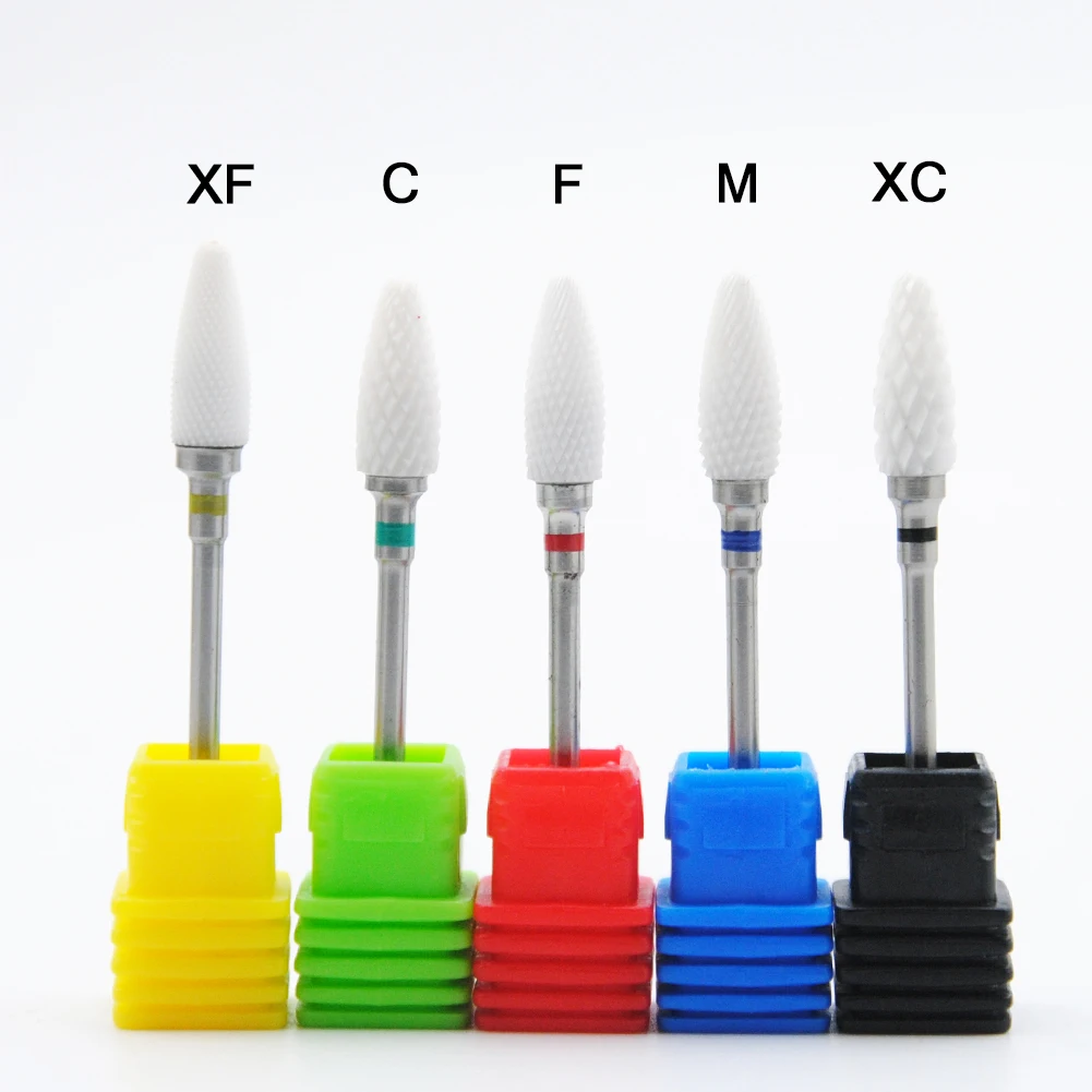 Hot Nail Drill Bit Ceramic Milling Cutter For Electric Manicure Machine Art Tools Accessories Files | Красота и здоровье