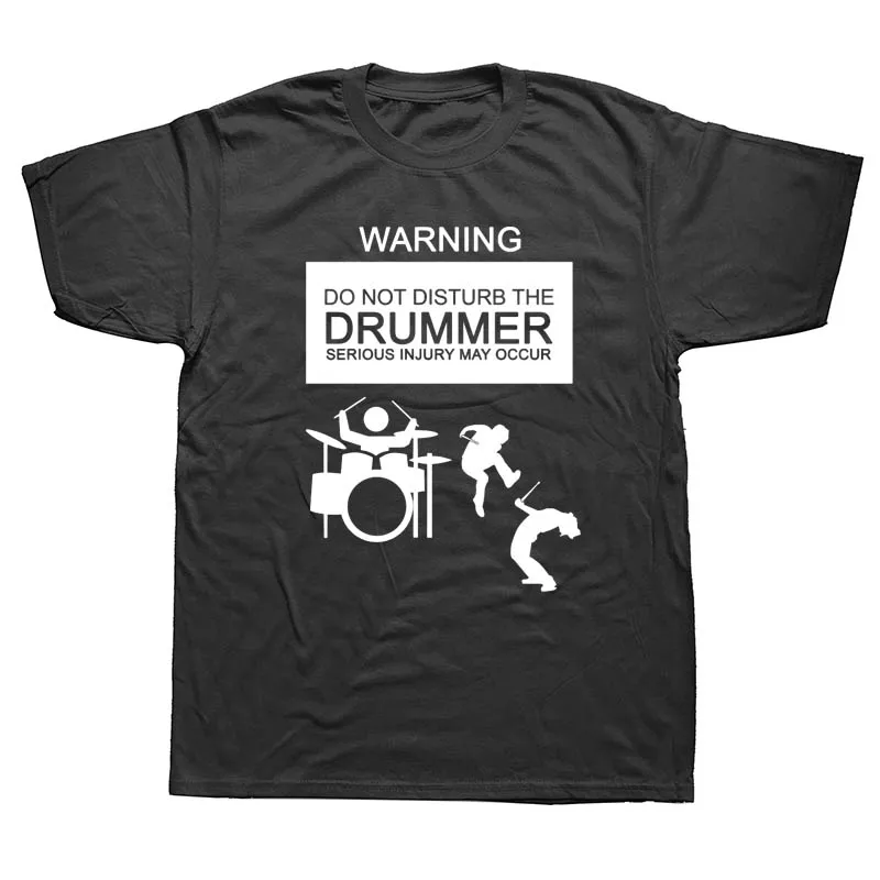

WEELSGAO T Shirt Novelty Tops Funny Men Crew Neck Do Not Disturb The Drummer Funny Short-Sleeve T Shirt