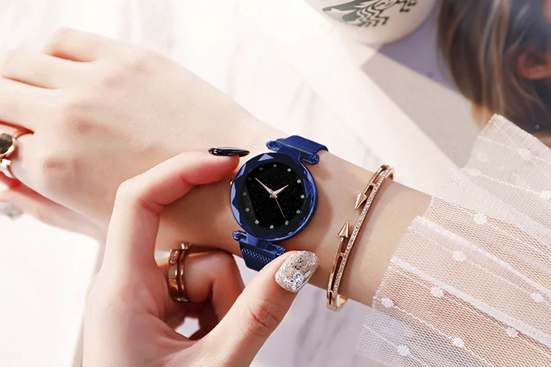 Повседневные бриллиантовые бизнес Женские часы с магнитной пряжкой Топ люксовый бренд женские кварцевые часы женские часы Montres Femmes