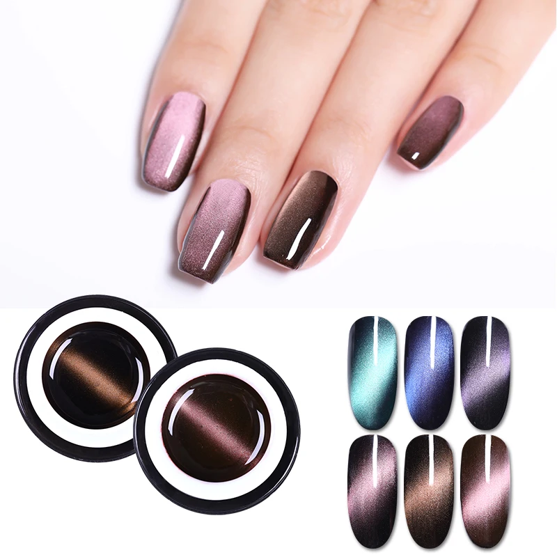 BORN PRETTY 5ml Magnetic 5D Cat Eye s Gel Nail Polish Starry Sky Jade Effect Soak