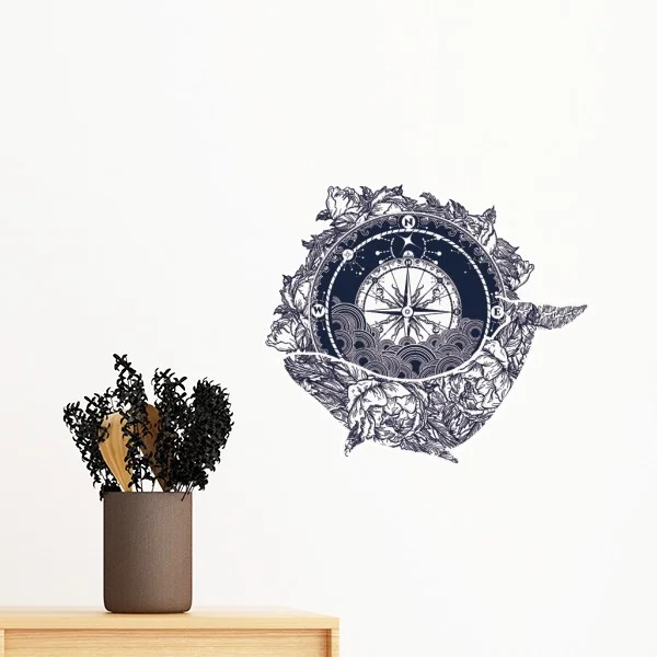 

Compass Flower Stars Art Pattern Removable Wall Sticker Art Decals Mural DIY Wallpaper for Room Decal