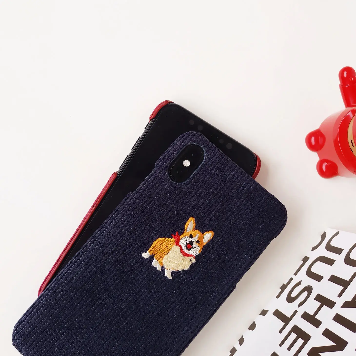 Зимний тканевый чехол для телефона iPhone 6 6S 7 8 Plus милый жираф кролик собака с