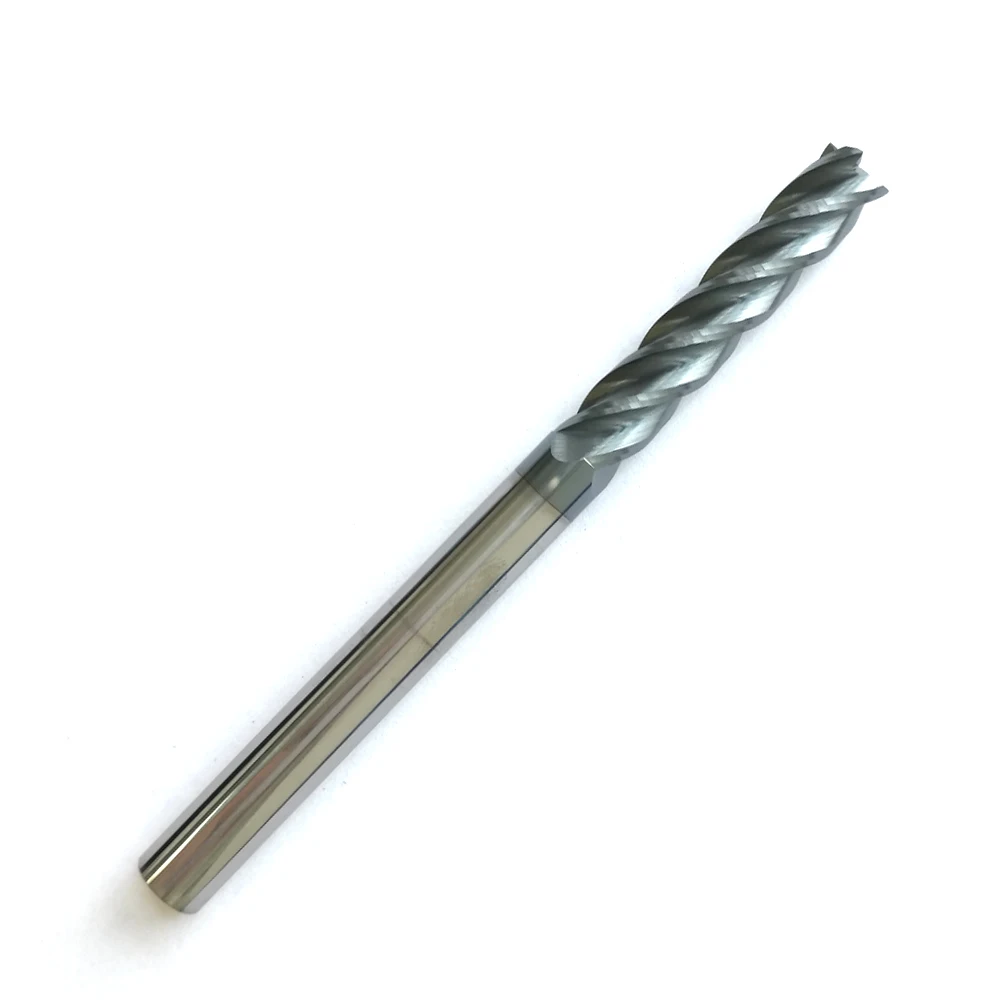 

8mm 4 Flutes Flat Square End mills Milling cutters Spiral Router bits solid carbide HRC55 with coating D8*40*D8*150