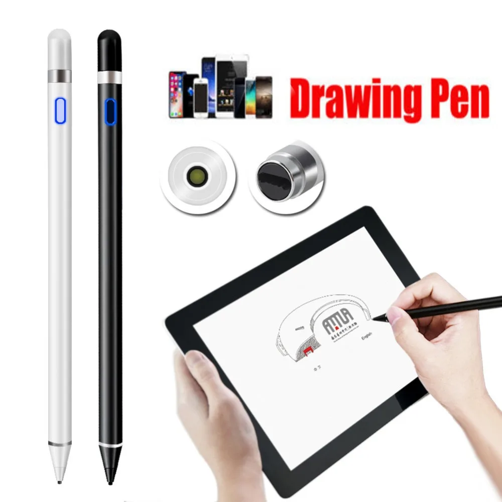 

Rechargeable Capacitive Active Screen Stylus Pen Drawing Pen Fit For iPad Tablet
