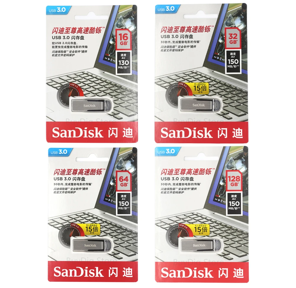 Двойной Флеш-накопитель SanDisk USB флэш-накопитель 16 Гб оперативной памяти, 32 Гб встроенной памяти, 64 ГБ 128 г 256 CZ73 150 МБ/с. USB 3,0 Ультра талант memoria stick флеш-накопителей и диско флэш-памяти U диск