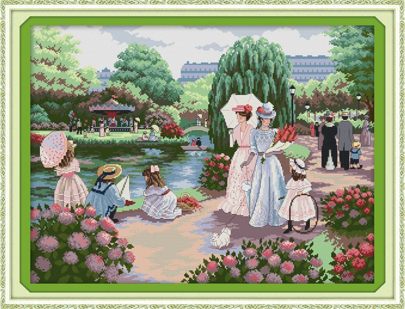 

Outing Counted Cross Stitch 11CT Printed 14CT Set DIY Chinese Cotton Cross-stitch Kit Embroidery Needlework