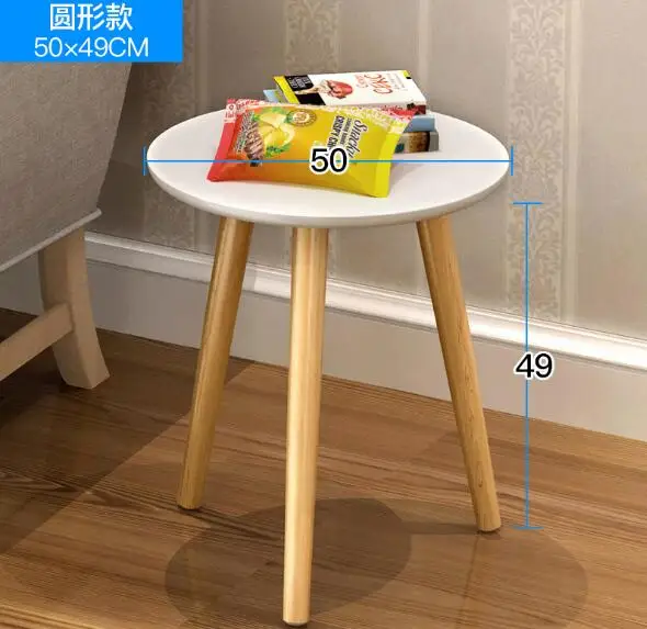 Eco-friendly Round Wooded Coffee Table Living room tea tables end table Bed small side table