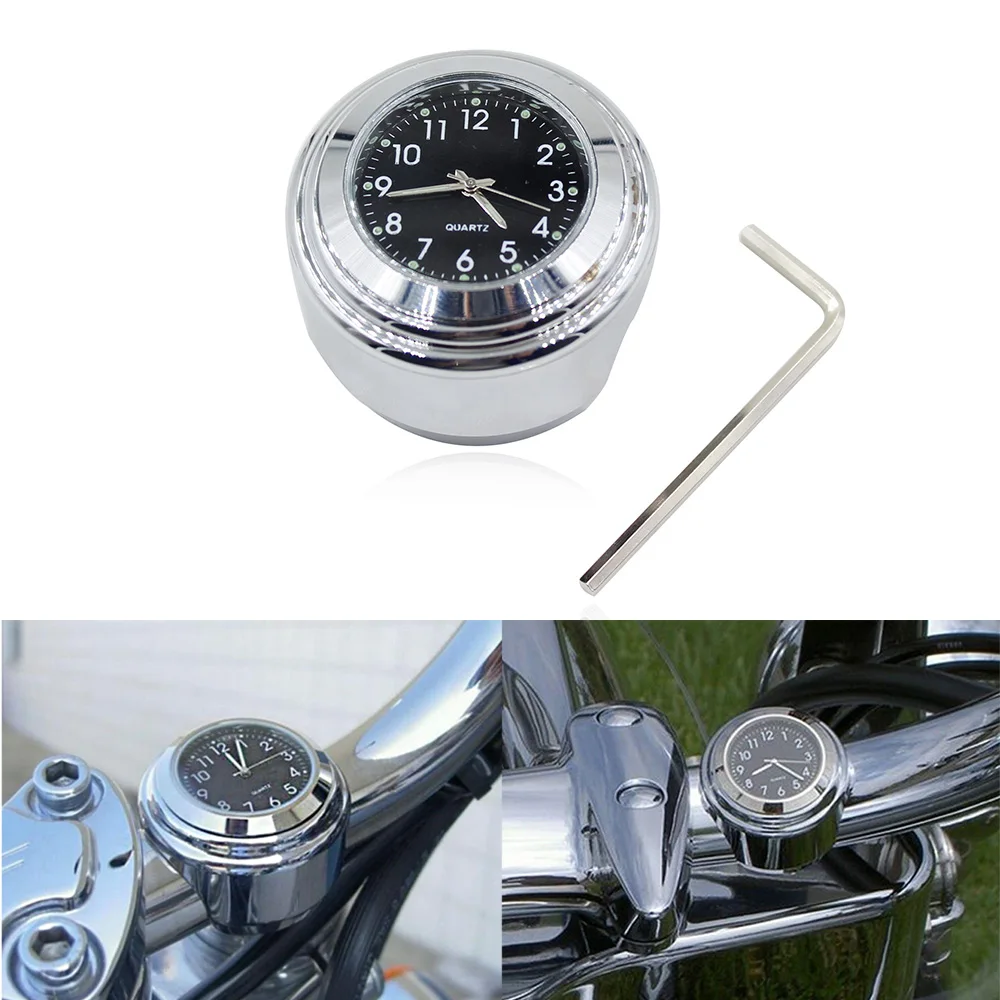 1 Pcs Universal 1" Chrome Waterproof 7/8 Motorcycle Bike Handlebar