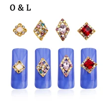 10pcs Glitter Colorful Crystal Gems Nail Decorations Rhinestones DIY Tools for 3d Charms Alloy Nail Art