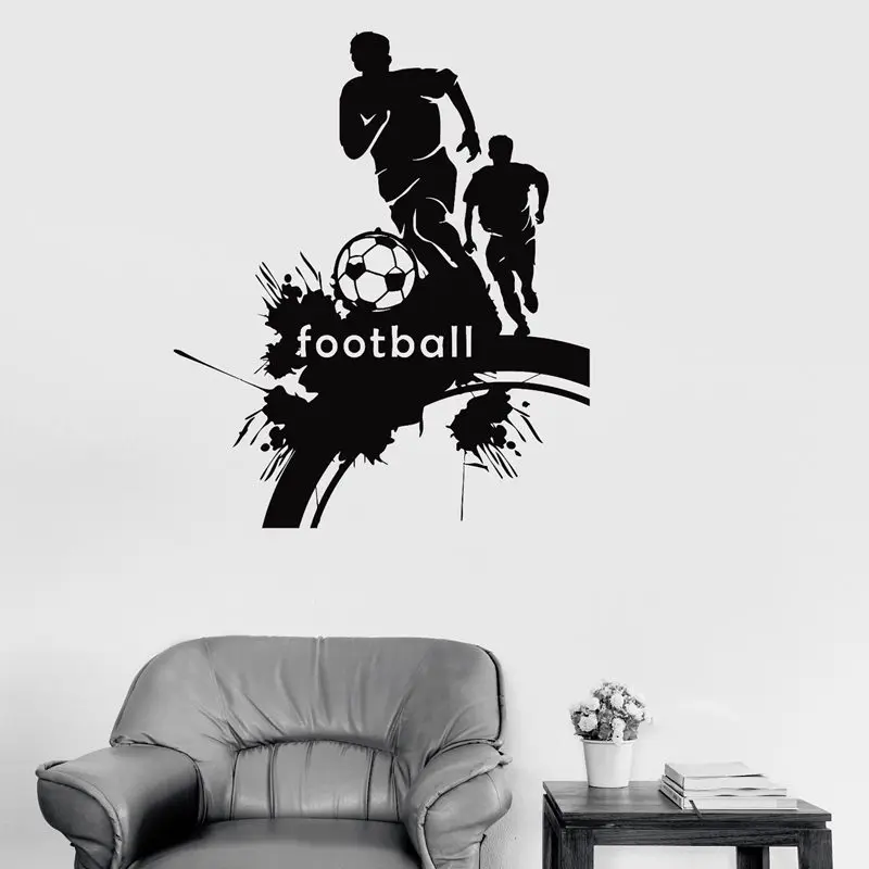 Football Player Sticker Sports Soccer Decal Helmets Kids Room Name Posters Vinyl Wall Decals Football Sticker