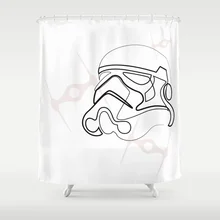 Звездная война Штурмовик одиночная линия арт занавеска с крючками коврик для ванной Декор для ванной, дома