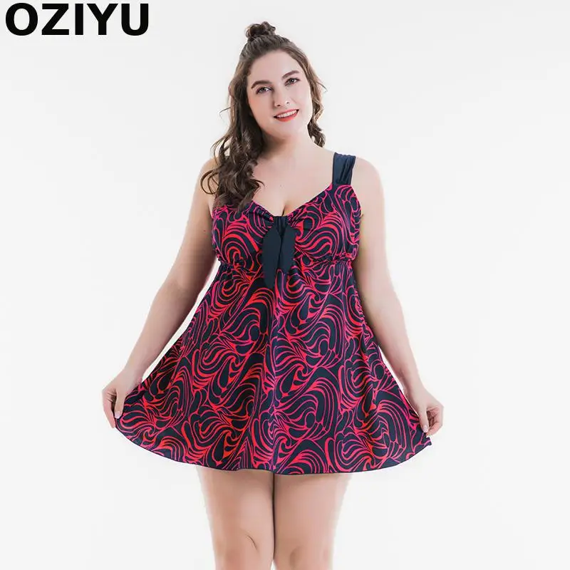 

10XXXXL Super big prints Tankini Plus Swimwear Women overFat Dress Large Sizes Swimsuit Long Skirt 2 Pieces Bathing Suit 64-72