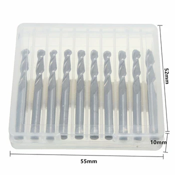

10pcs 17mm 3.175mm Carbide Ball Nose End Mill 2 Flutes CNC Milling Cutters For Power Tool