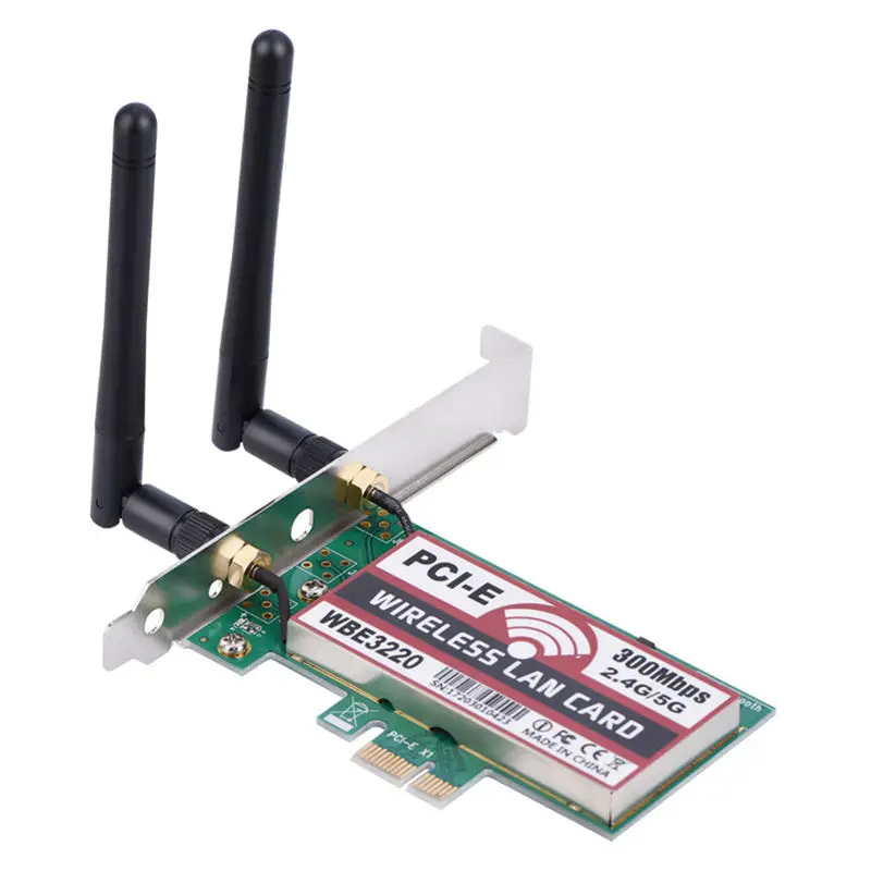 Двухдиапазонный адаптер Pci-E 2 4 ГГц/5G 300 Мбит/с Wi-Fi Wlan беспроводная точка доступа