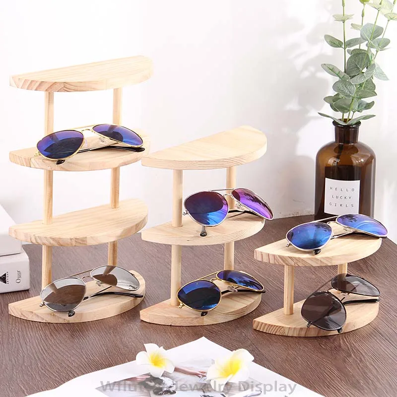 Превосходный деревянный подставка для солнцезащитных очков очки показывающие стойки ювелирные изделия держатель ящичек для браслетов настольные часы манекены для реквизита Органайзер