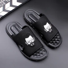 Летние пляжные сандалии наивысшего качества для мужчин; уличные шлепанцы; Вьетнамки; Sandalias; Новинка; модные кожаные сандалии с открытым носком