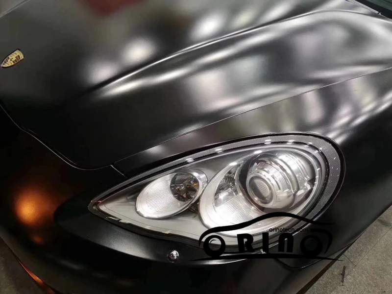 satin black vinyl film wrap-4