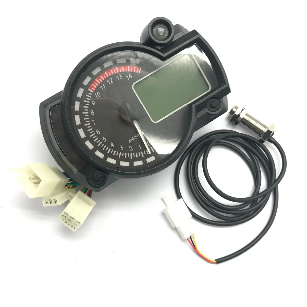 

New Motorbike Digital LCD km/h MPH Tacho KOSO Odometer Tachometer Guide 15000 rpm