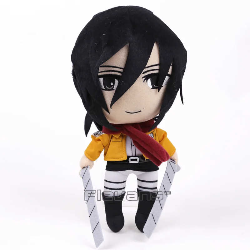 Аниме Attack on Titan Eren Jaeger Levi Mikasa Ackerman плюшевые игрушки мягкие куклы 29 см