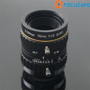 

Focuafe 16mm Monofocal C Mount 5Megapixel Manual iris 2/3" format Lens