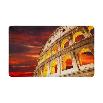 

Colosseum Wall Against Sunset, Rome, Italy Doormat Indoor Entrance Rug Floor Mats Shoe Scraper Door Mat Non-Slip Home Decor