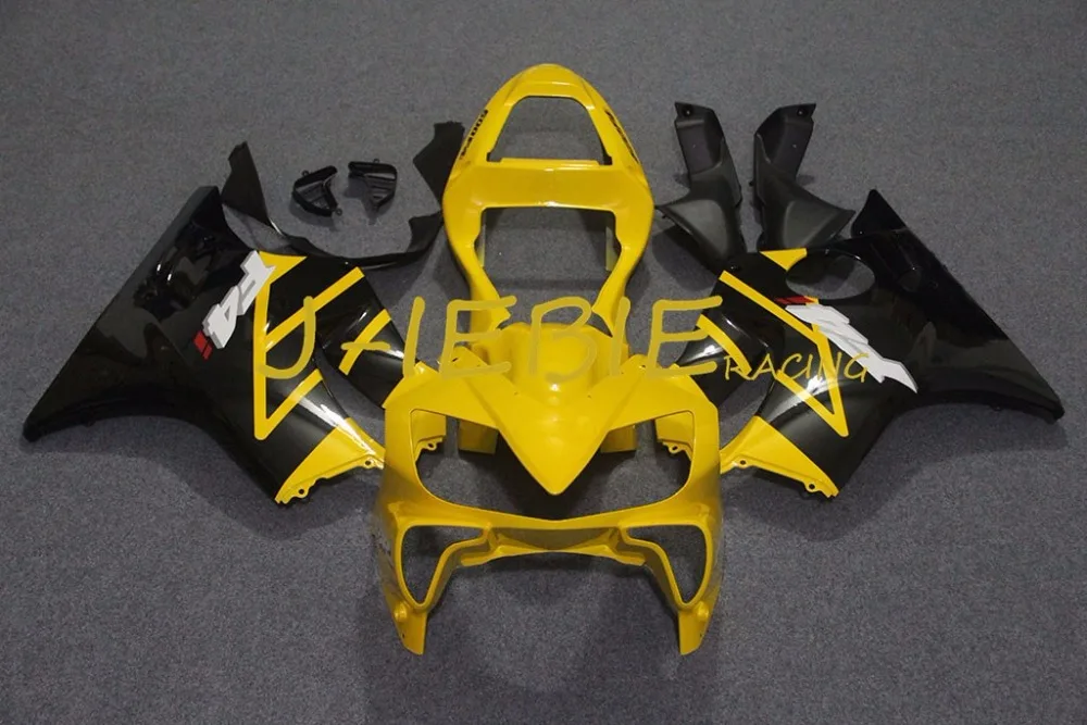 

Yellow black Injection Fairing Body Work Frame Kit for HONDA CBR600 CBR 600 CBR600F F4I 2001 2002 2003