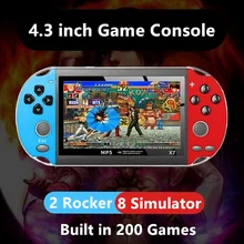 4,3 ''64 бит портативный мини карманный портативный игровой плеер Ретро аркадная семейная ТВ-выход видео консоль встроенный в 200 классические игры X7