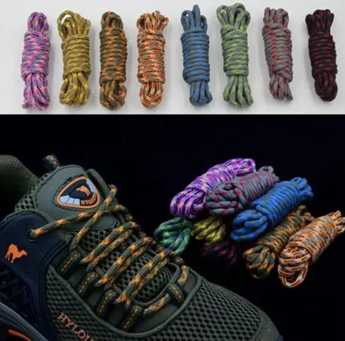 Новое поступление Высокое качество 150 см Нескользящие цветные круглые шнурки для альпинизма скалолазания