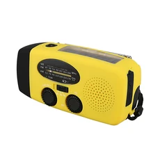 Профессиональный многофункциональный радио на солнечной батарее с заводной рукояткой Самостоятельная мощность ed AM/FM/NOAA радио аварийный светодиодный фонарик и Банк питания