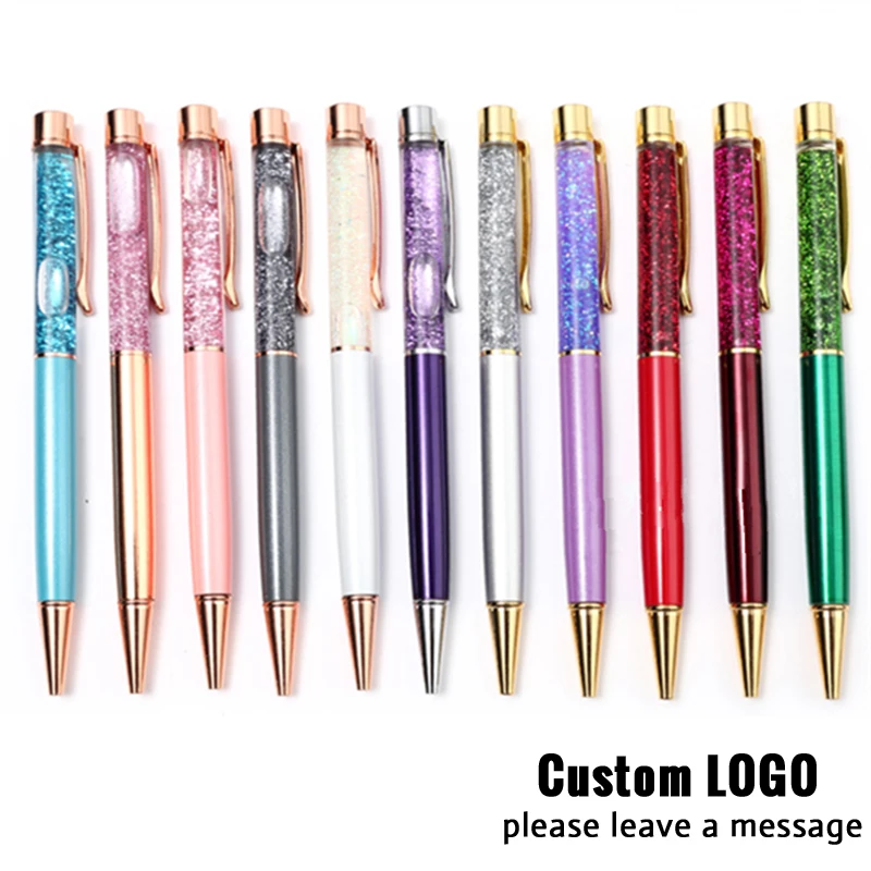 Metal pen Personalized pens Name-logo LED Light Custom Diamond pens Name pens 