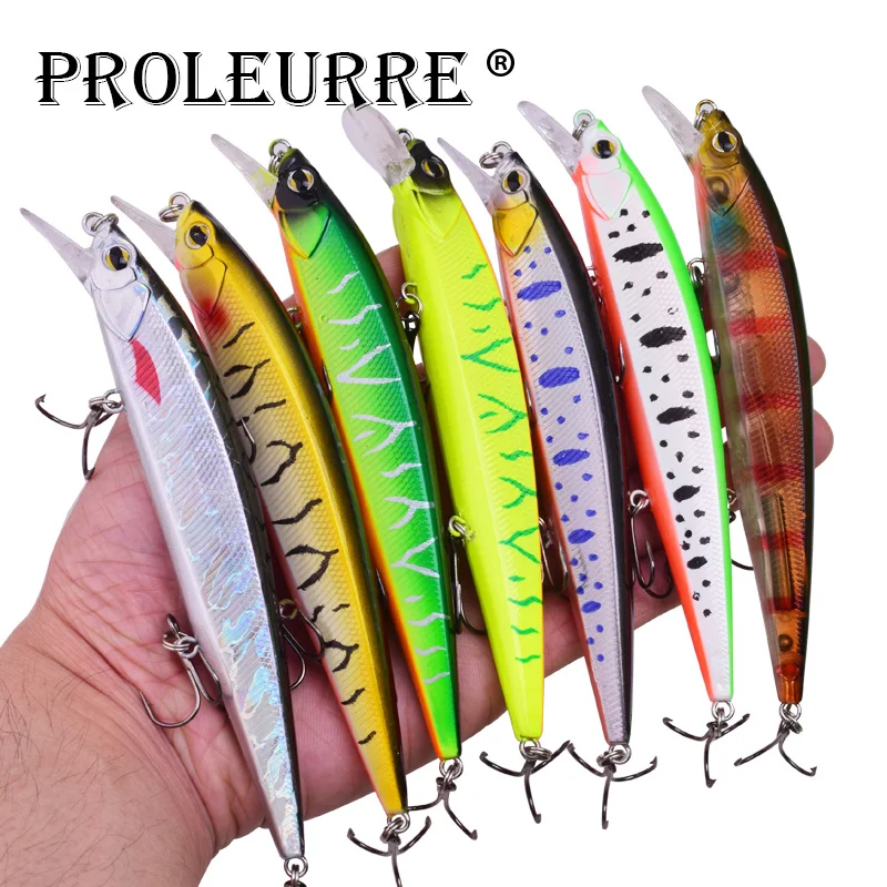 

Proleurre Popular Minnow Fishing Lure 14cm 18.5g Floating Hard Wobbler Crankbait 3D Eyes Artificial Bait Trout Pike Carp Fishing