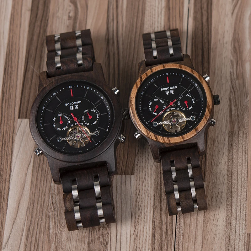 Mechanical Watches Men Top Brand Luxury Wooden Watch