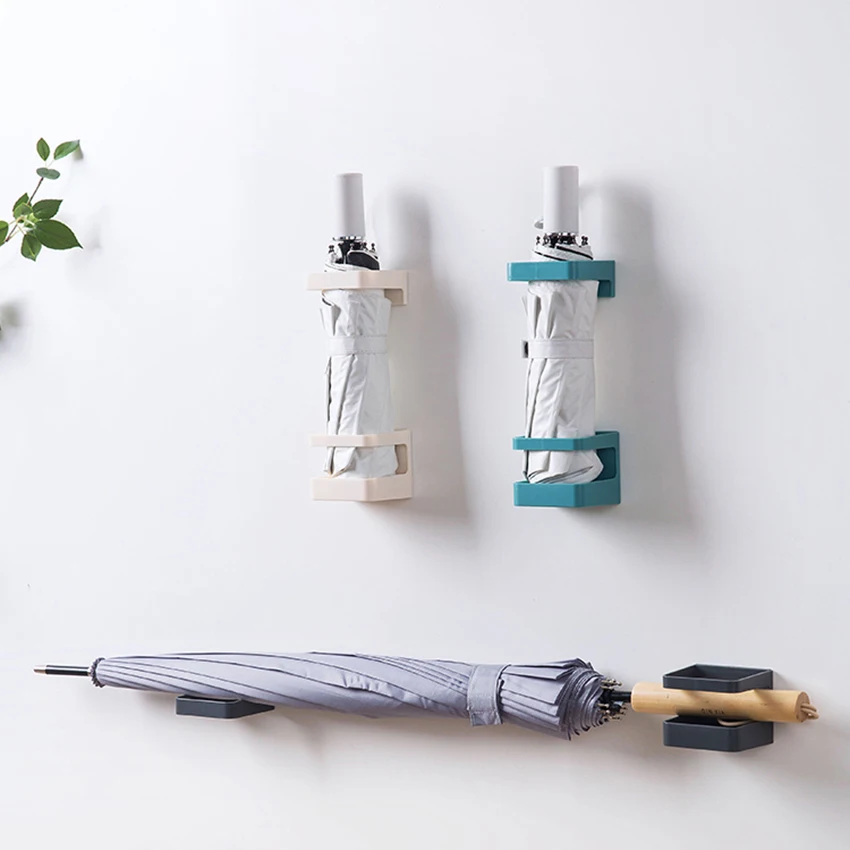 Household Storage Rack Multifunctional Double-layer Umbrella Stand Holder Adjustable Wall-mounted Home Hotel Umbrella Drain Rack
