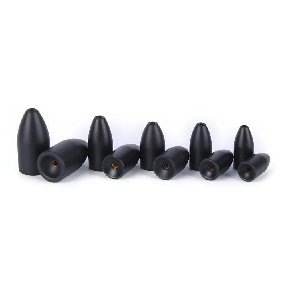

2pcs Tungsten Bullet Worm Weight Flipping Weight Fishing Sinker Lure Fishing Accessory 5 Styles