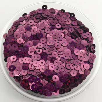 

4mm Flat Laser Claret Red Wine Red Round Loose Sequin Paillette Sewing,Wedding Craft,Women Kids DIY Garment Accessory