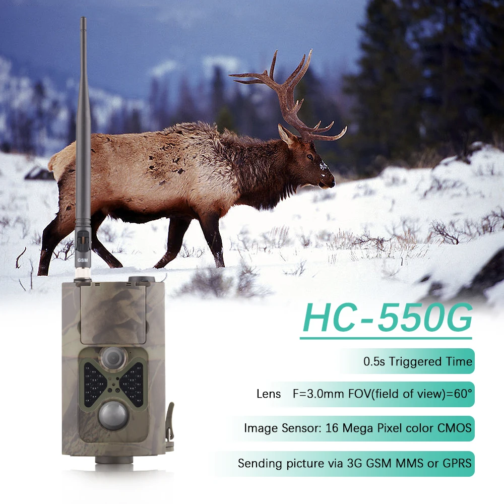 Trail Hunting Camera MMS Gprs HC-550G Animal Wildlife Trail Camera Trap MMS 16MP 1080P Infrared Digital Trail Camera 3G (1)