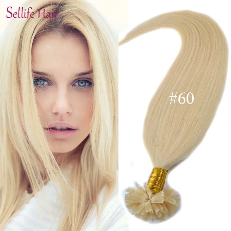 80g/set Nail Hair Extension High Quality 100 Human remy European