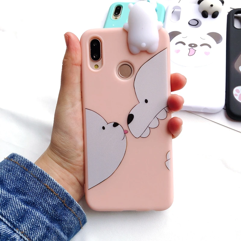 Honor 10 Lite 3D чехол для Etui Huawei P Smart чехол Чехол медведь Единорог для Funda Huawei P Smart Honor 10 Lite чехол - Цвет: 7