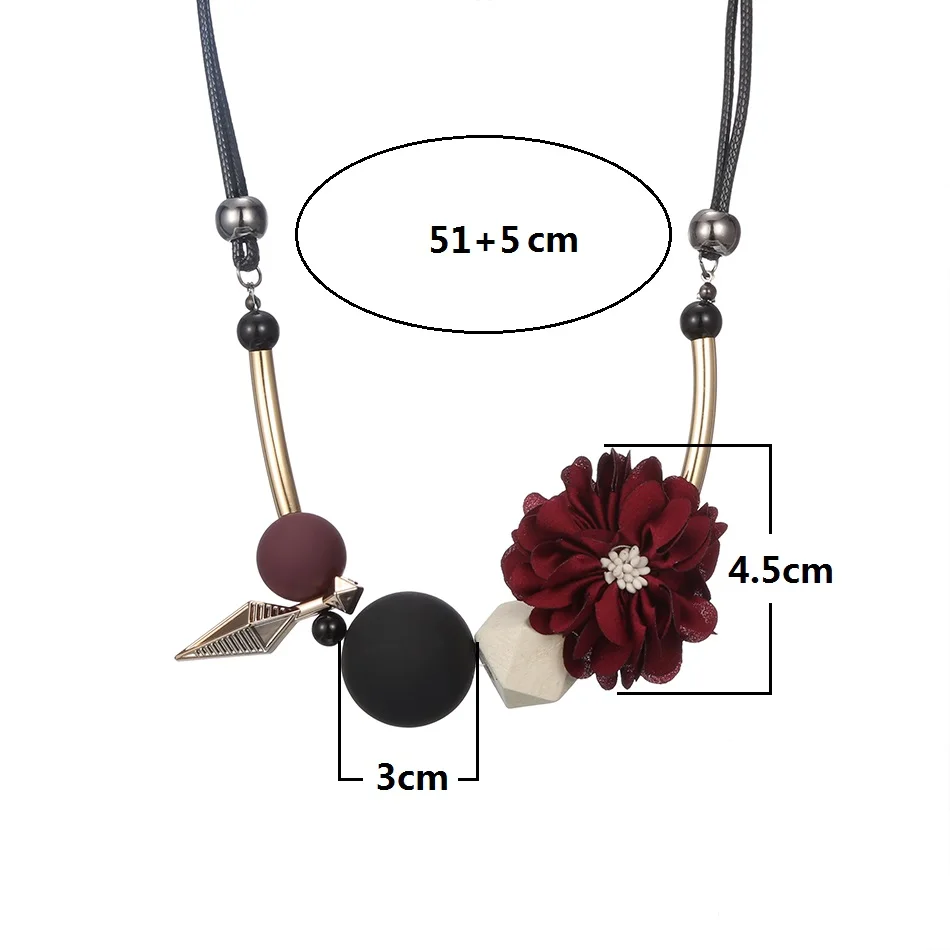 Подходящее женское ожерелье, массивное цветочное ожерелье, s& кулоны, ожерелье из деревянных бусин для женщин, ювелирное изделие, YJZ-125