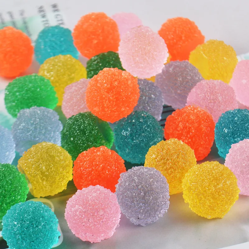 

10PCS Slime Charms Round Candy Ball Resin Plasticine Slime Accessories Beads Making Supplies For Kids DIY Scrapbooking Crafts