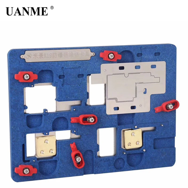 UANME Circuit Board PCB Holder Jig Explosion-proof Cooling Tin Platform For iPhone X 6 6S 7 8 Plus Motherboard Fixture Tool UANME Circuit Board PCB Holder Jig Explosion-proof Cooling Tin Platform For iPhone X 6 6S 7 8 Plus Motherboard Fixture Tool