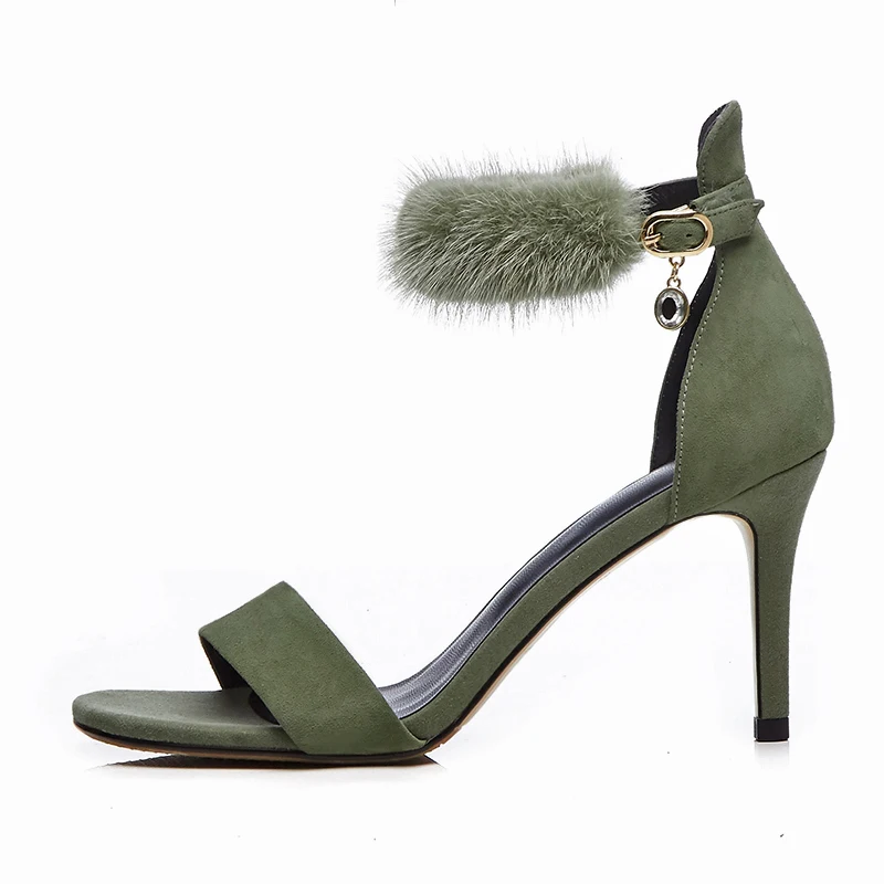 Verde Abierta Sandalias Mujer Stilettos 2018 Verano green Talones Señoras Cm Correa Black Cubierta pink Moda Furtado Zapatos 9 Tacones Arden Tobillo Punta Para 7WBPZW