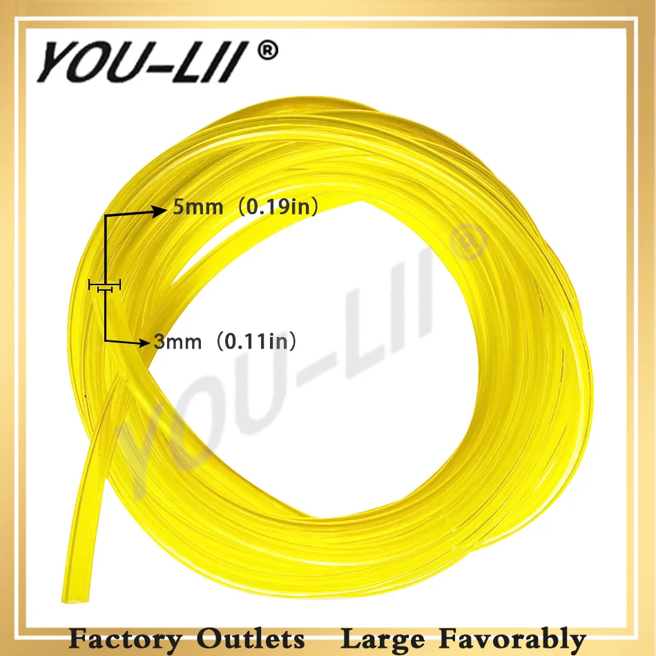 YOULII 1 метр с диаметром внутренний диаметр 3,0 мм* 5 мм желтая труба топливный фильтр линия масляной трубы топливный бак запасные части