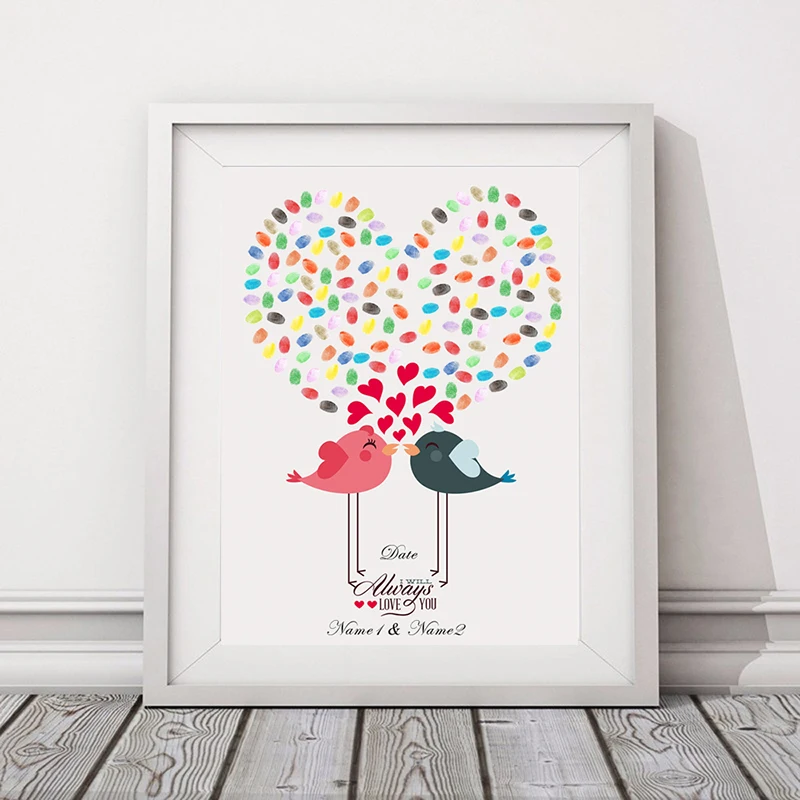 Free-Custom-Names-Date-Print-Fingerprint-Guest-Book-For-Wedding-Party-Kids-Birthday-Baptism-Unframed-Sign