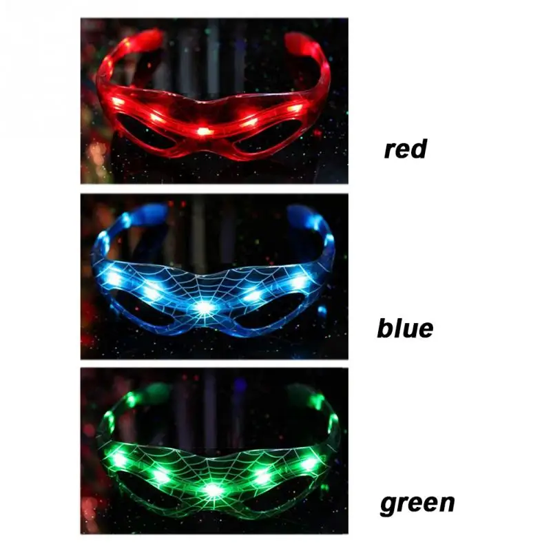 Год для детей в Стиле Человека-паука, рождественские подарки, светящиеся очки, игрушки, 9 Светодиодный светящийся крутой мигающий светильник, игрушечные очки